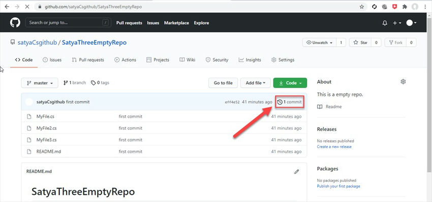 Different commit IDs